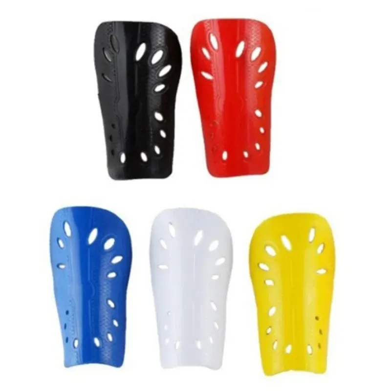 1 Pair Football Shin Pads Plastic Soccer Guards Leg Protector For Kids Adult Protective Gear Breathable Shin Guard Blue Red