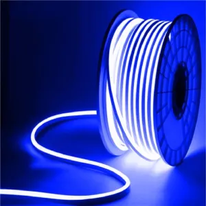 12v 3mm Neoflex3 216 LED Neon Rope Light Blue 1m Bing Light