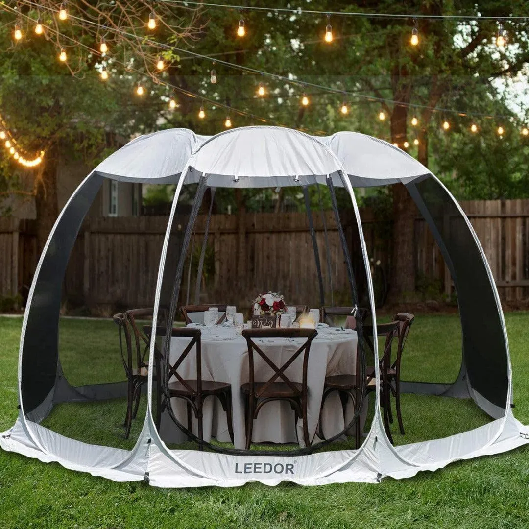 Alvantor 2-15 Person Pop Up Screen House Tent Instant Screened Gazebo For Deck/Patio