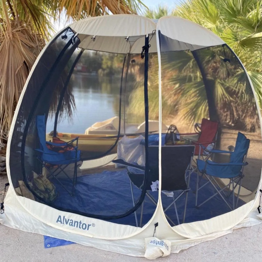 Alvantor 2-15 Person Pop Up Screen House Tent Instant Screened Gazebo For Deck/Patio