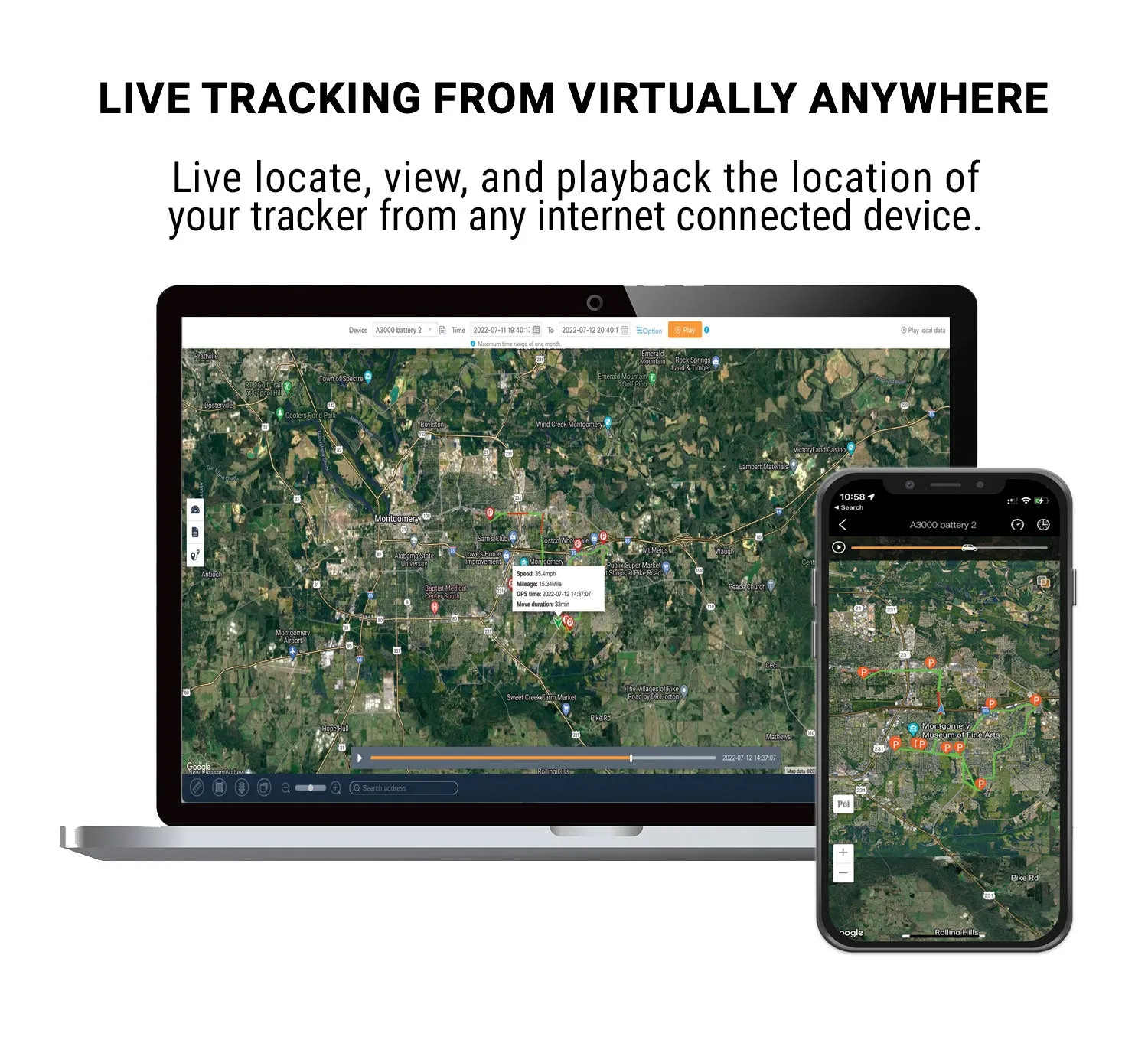 Battery Powered GPS Tracker:  iTrail® GPS900-4G