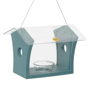 Bluebird Feeder in Blue Recycled Plastic