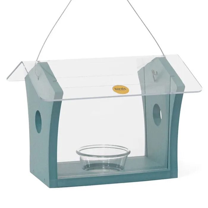 Bluebird Feeder in Blue Recycled Plastic