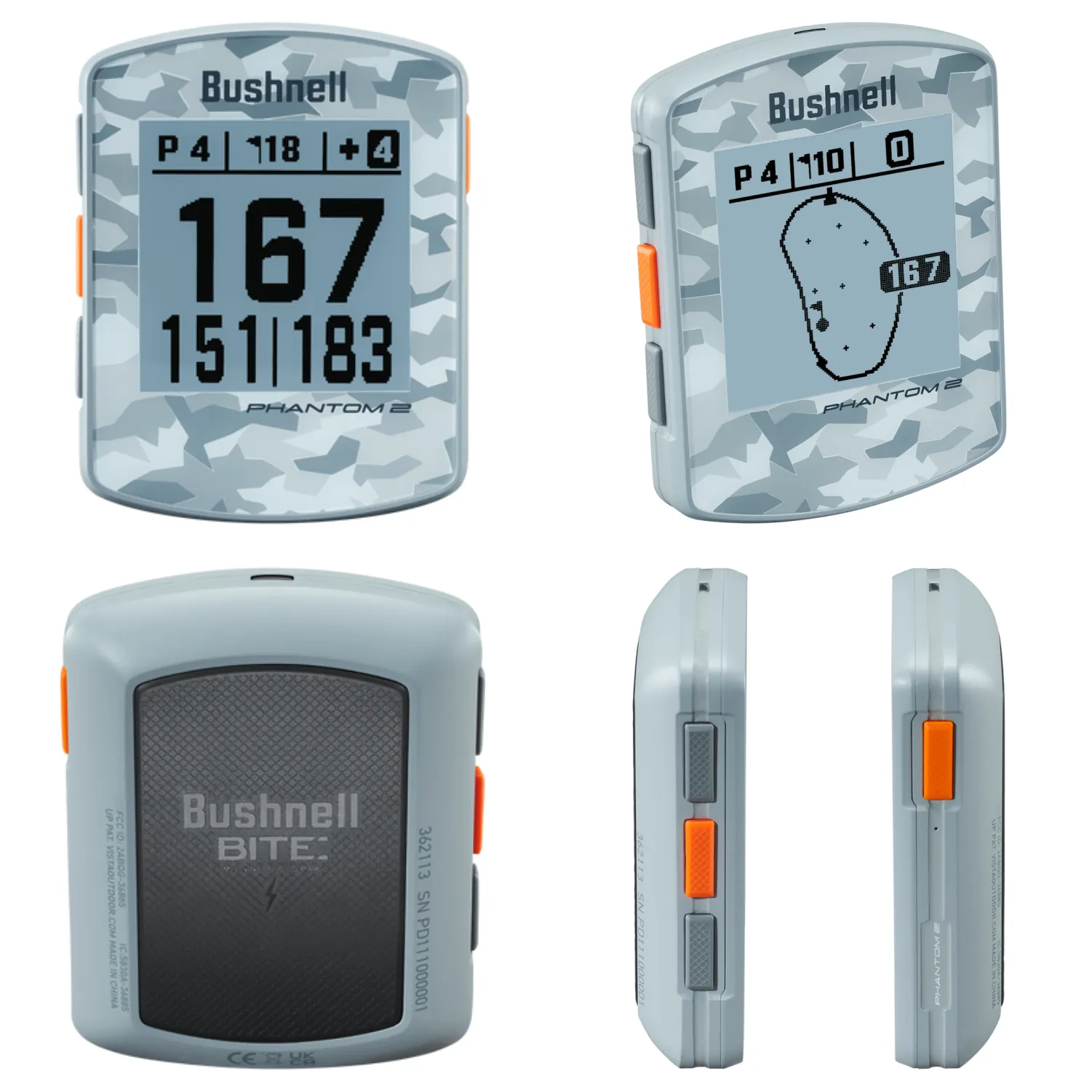 Bushnell Phantom 2 GPS Rangefinder with BITE magnetic mount and GreenView