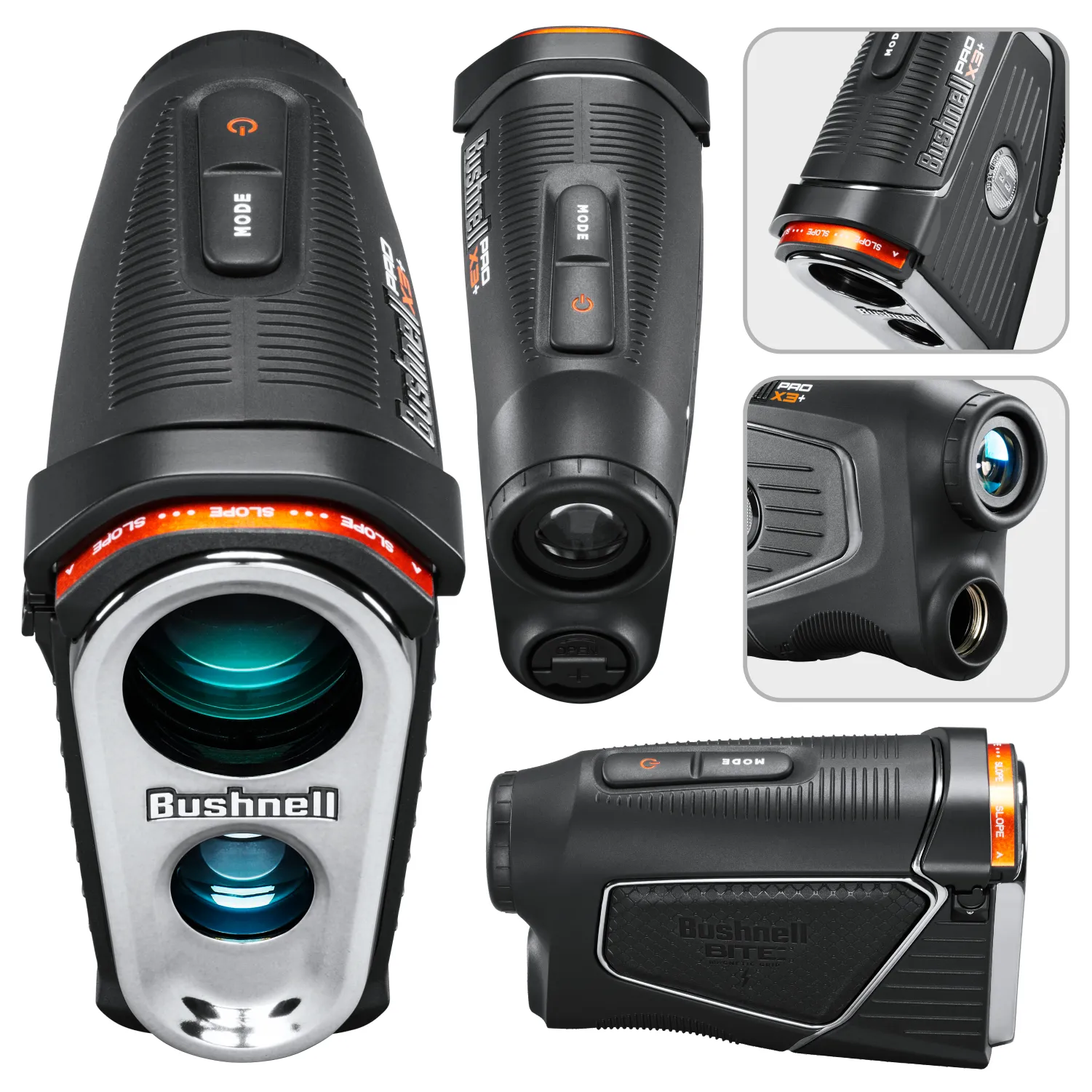 Bushnell Pro X3  (Plus) Advanced Laser Golf Rangefinder with Included Carrying Case, Carabiner, Lens Cloth, and Selected Wearable4U Bundle