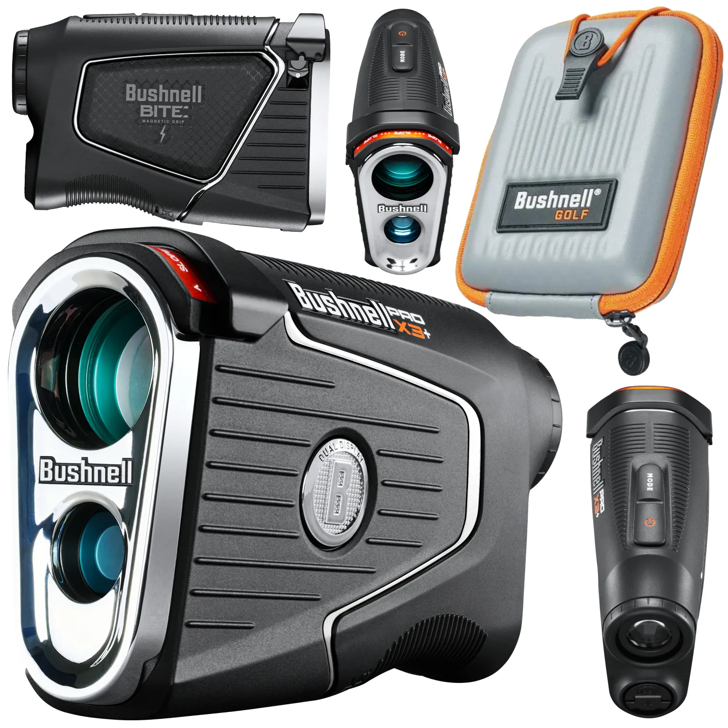 Bushnell Pro X3  (Plus) Advanced Laser Golf Rangefinder with Included Carrying Case, Carabiner, Lens Cloth, and Selected Wearable4U Bundle