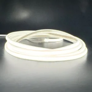 COB LED Strip 220V 240V Natural White 4000K 288 LEDs/m IP65 with UK Plug