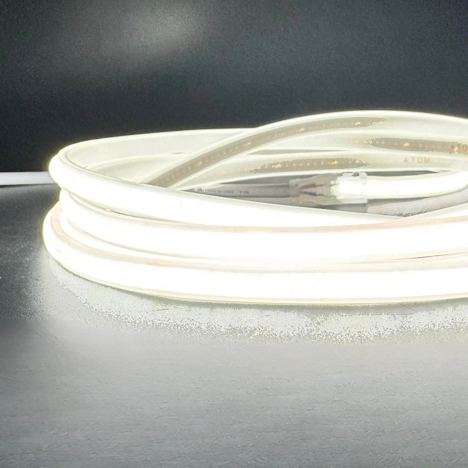 COB LED Strip 220V 240V Natural White 4000K 288 LEDs/m IP65 with UK Plug