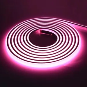 COB LED Strip Light Pink Neon Flex 220V 240V 288 LEDs/m IP65 with UK Plug