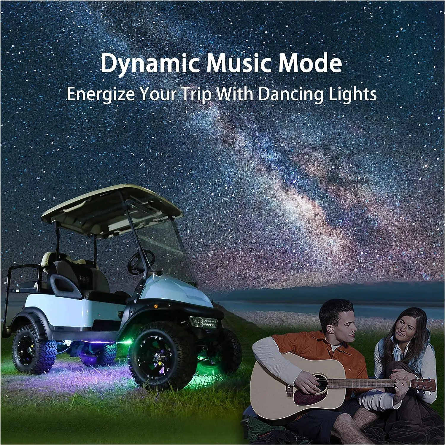 Cool Universal Golf Cart LED Light Strips - 10L0L