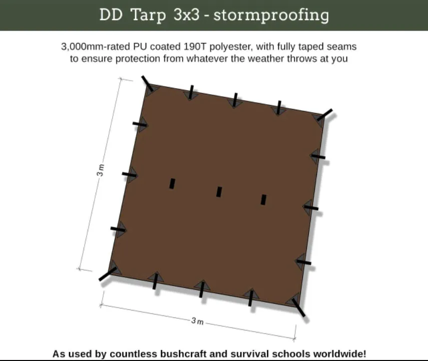 DD Hammocks - DD Tarp 3x3