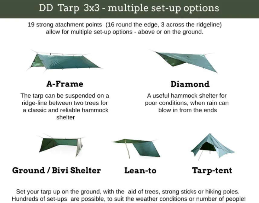 DD Hammocks - DD Tarp 3x3