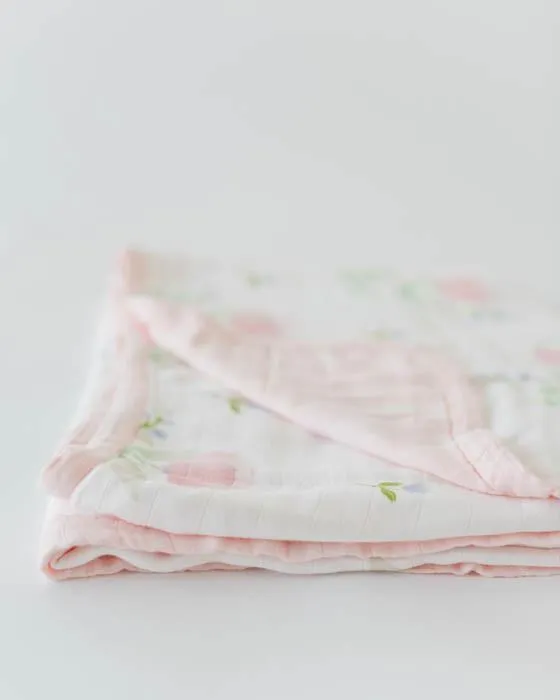 Deluxe Muslin Quilt- Pink Peony