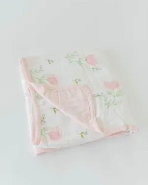 Deluxe Muslin Quilt- Pink Peony