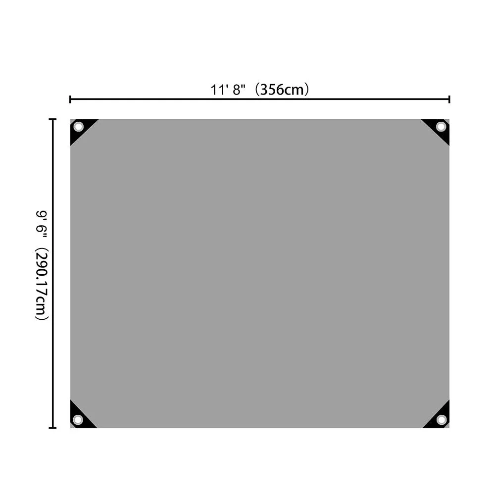 DIY 10x12 ft Heavy-Duty Tarp Shelter Cover Tarpaulin, Silver