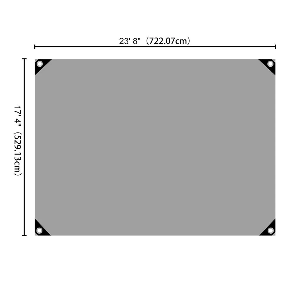 DIY 18x24 ft Heavy-Duty Tarp Shelter Cover Tarpaulin Silver