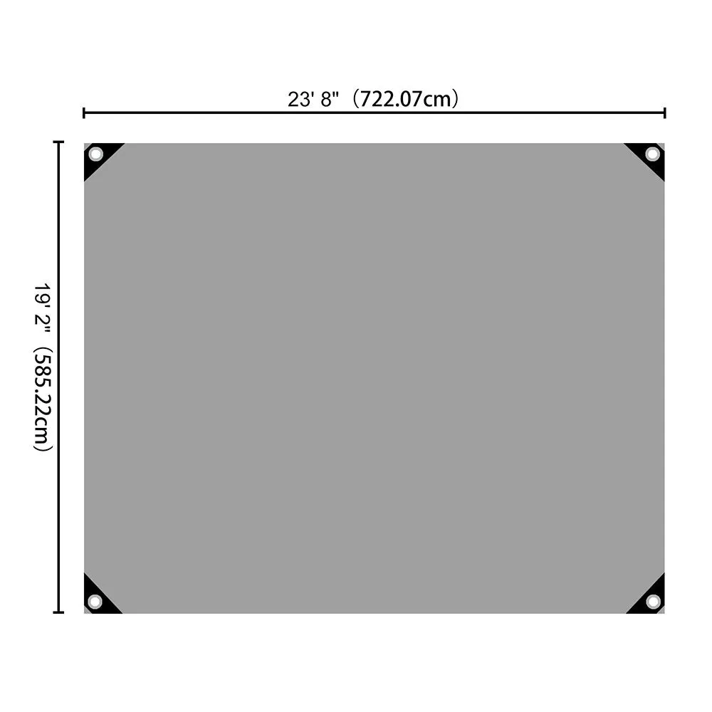 DIY 20x24 ft Heavy-Duty Tarp Shelter Cover Tarpaulin, Silver