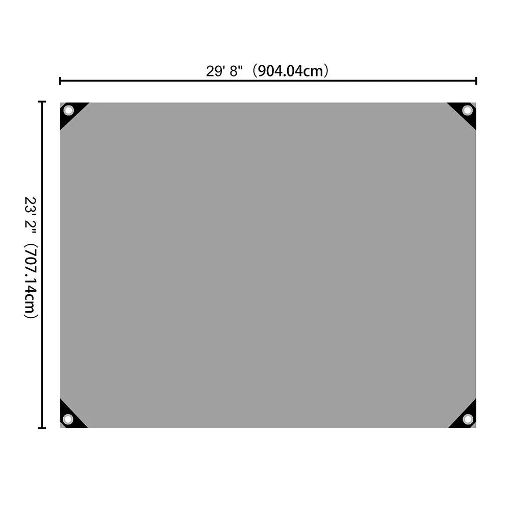 DIY 24x30 ft Heavy-Duty Tarp Shelter Cover Tarpaulin, Silver