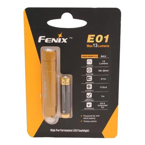 Fenix E Series - 13 Lumen, AAA, Orange