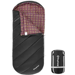 KingCamp 350g Filling Plus Size 3-4 Season Black Sleeping Bag