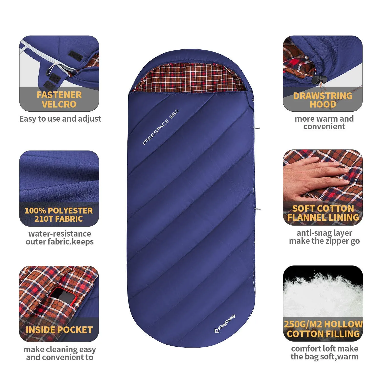 KingCamp Plus Size 3-4 Season Sleeping Bag