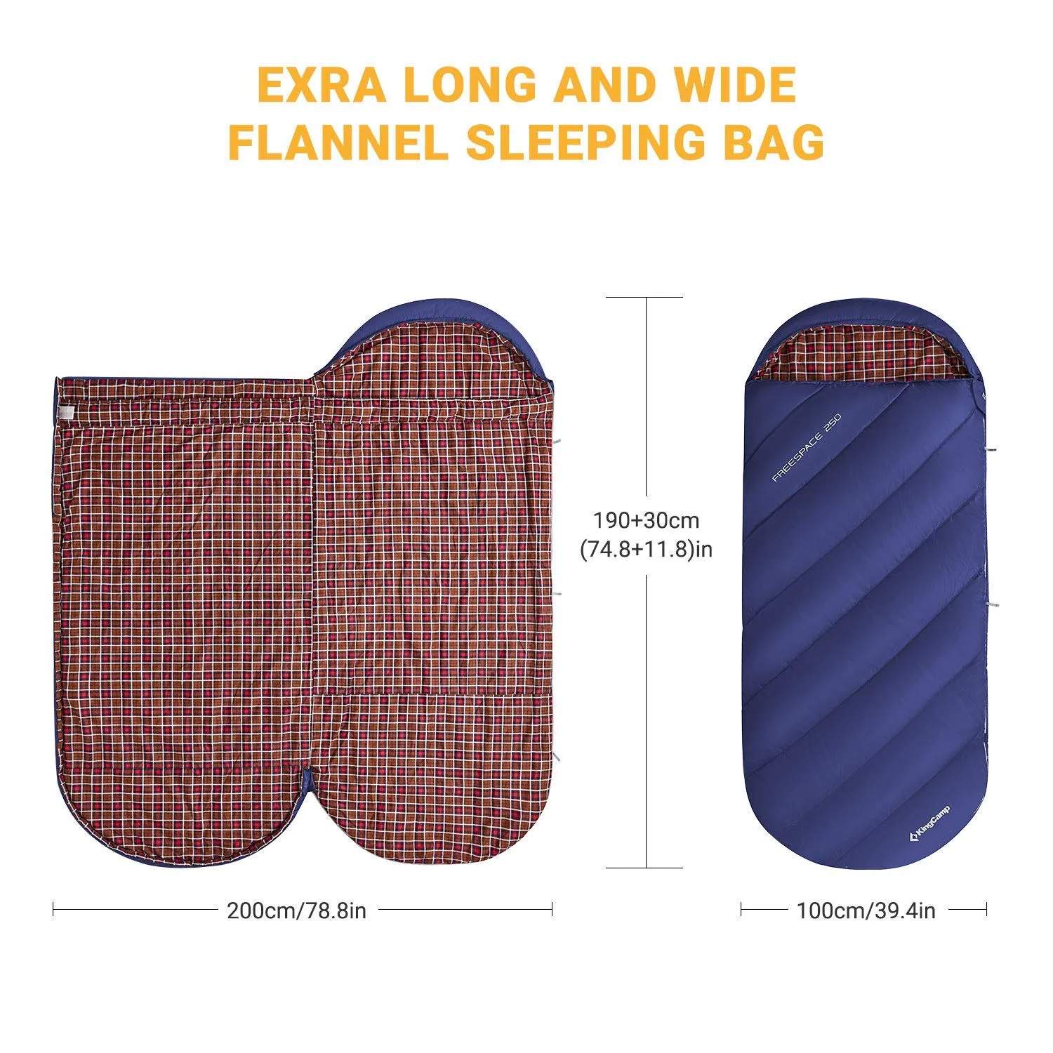 KingCamp Plus Size 3-4 Season Sleeping Bag