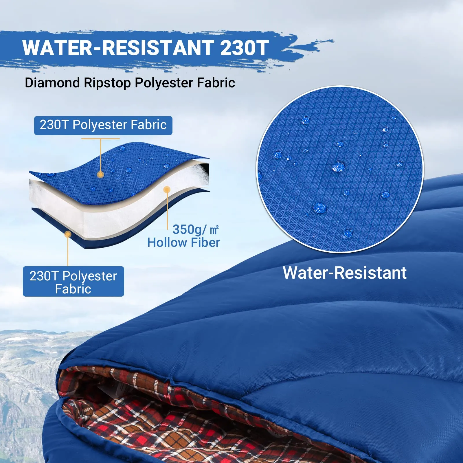 KingCamp Plus Size 3-4 Season Sleeping Bag