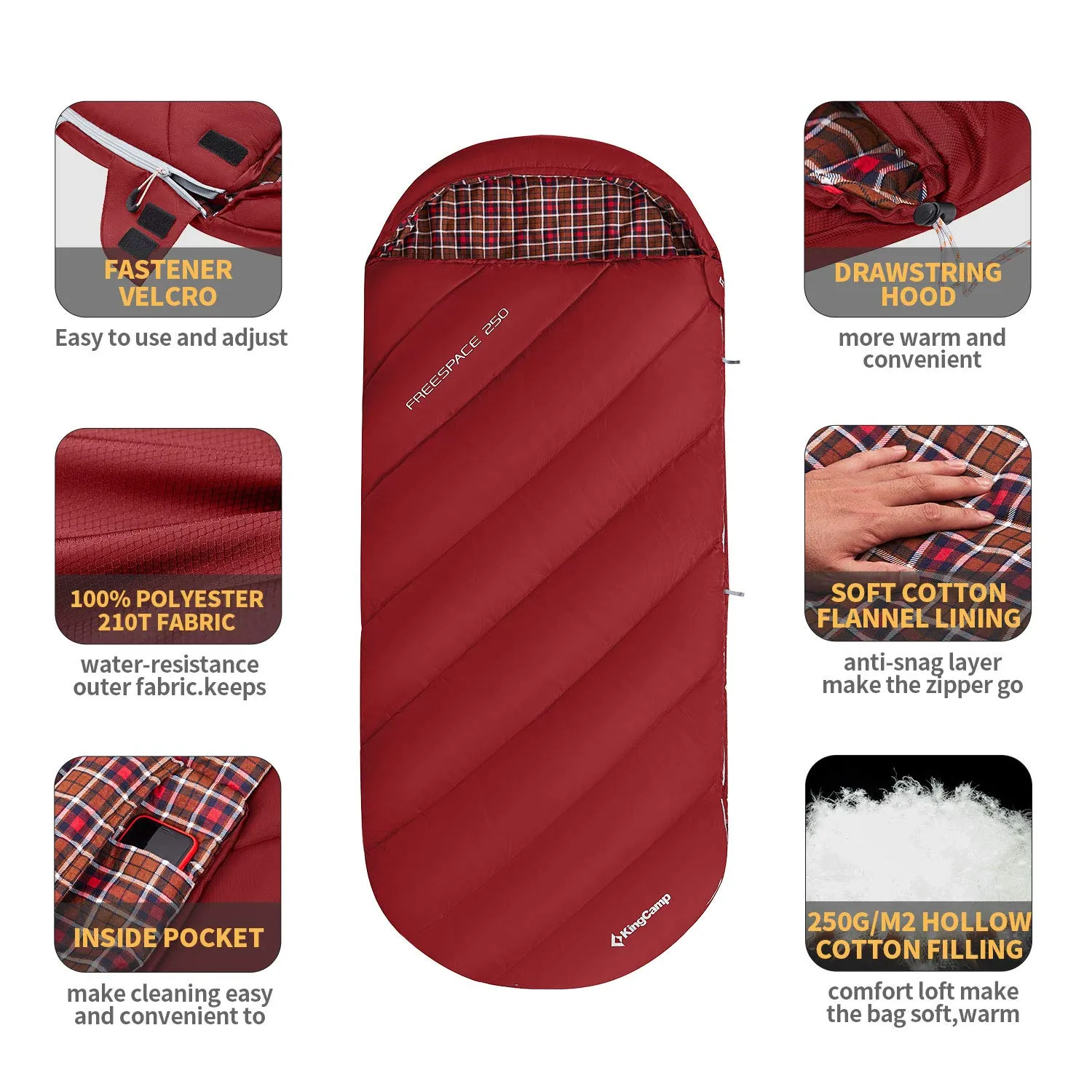 KingCamp Plus Size 3-4 Season Sleeping Bag