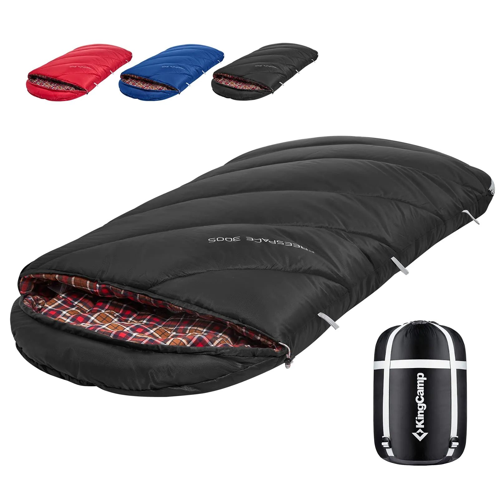 KingCamp Youth Extra Wide Black Sleeping Bag