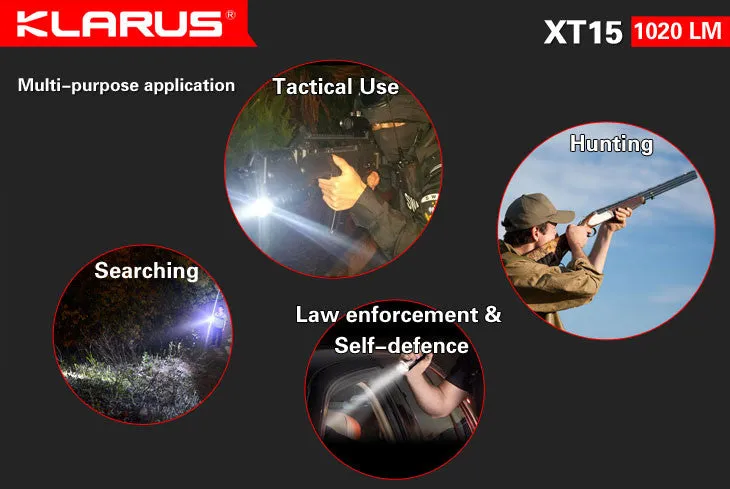 Klarus XT15 Falcon Rechargeable Flashlight