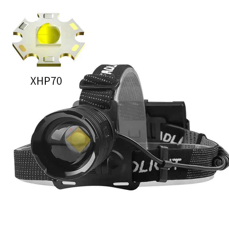 LED Headlight Fishing Headlight 4 mode retractable zoom waterproof super bright camping light Type-C USB charging camping light