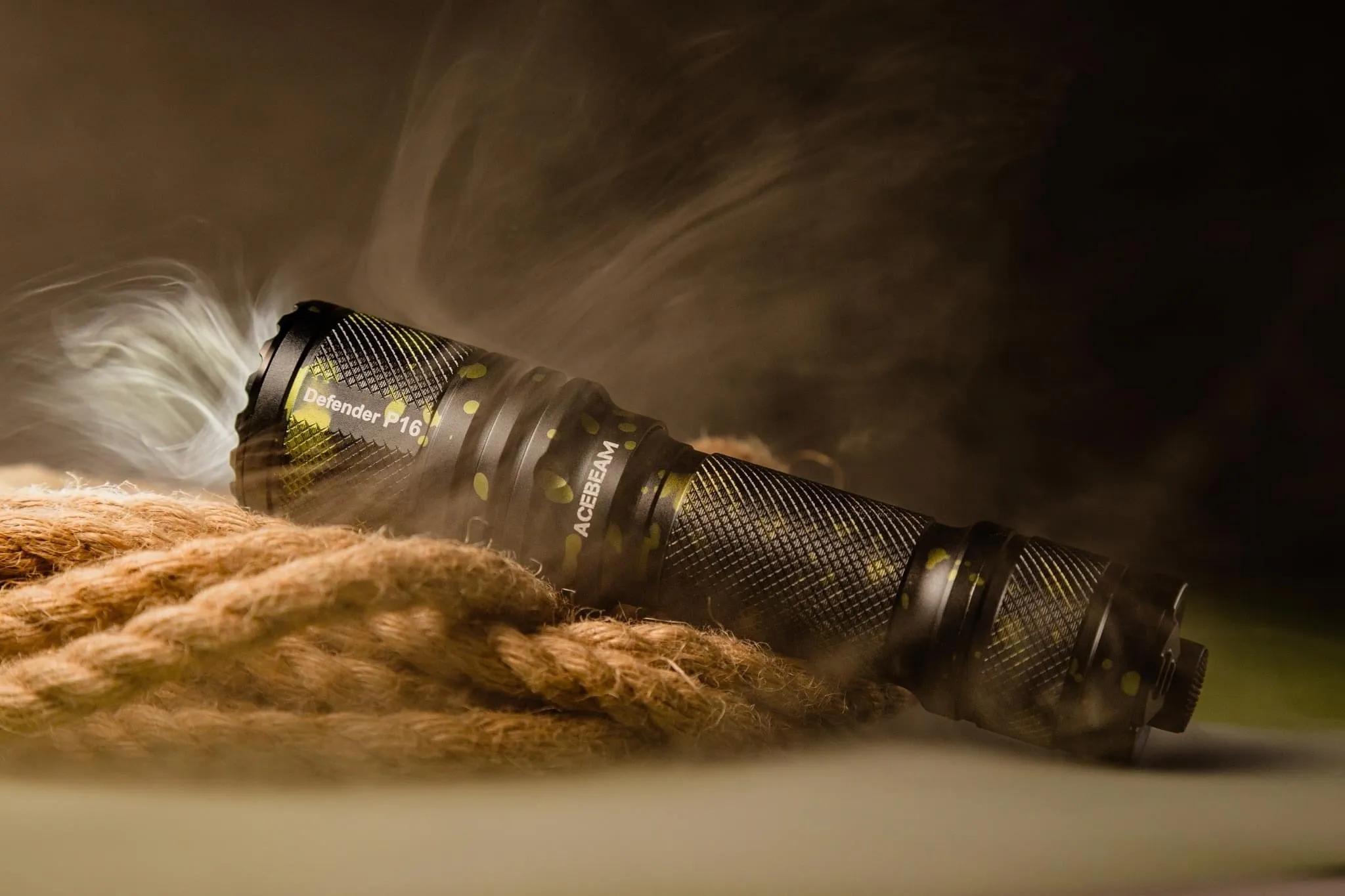 Limited Edition 33rd CountyComm Anniversary Light - Splash - Tactical Defender P16 Dual Switch / Acebeam® & Maratac® Collab Flashlight ( Flash Sale! )