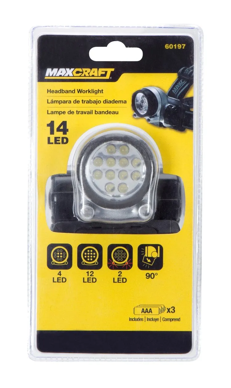 Maxcraft 60197 14 LED Ultra Bright Headband Worklight