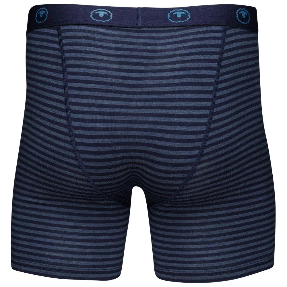 Mens Merino 180 Boxers (Mini Stripe Navy/Denim)