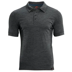 Mens Merino 180 Short Sleeve Polo Shirt (Plain Smoke)