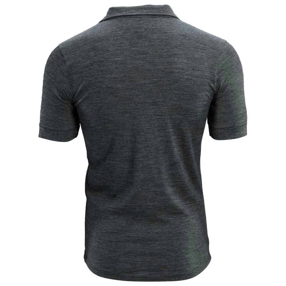 Mens Merino 180 Short Sleeve Polo Shirt (Plain Smoke)