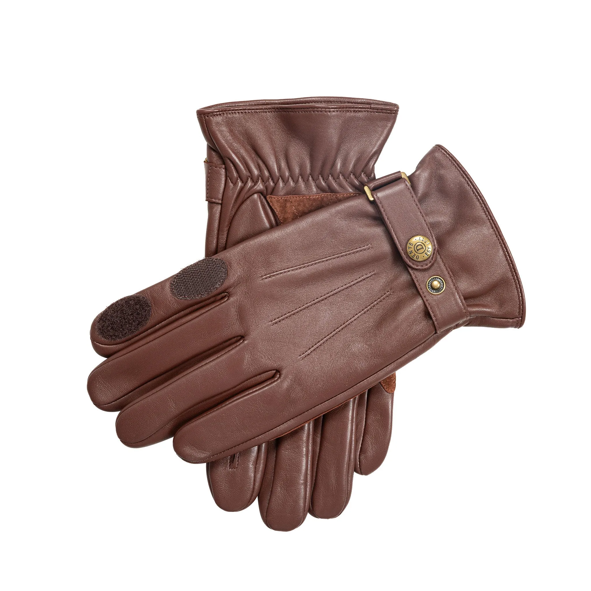 Men’s Water Resistant Three-Point Leather Shooting Gloves with Suede Palm