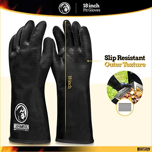 Mountain Grillers Extreme Heat Resistant Gloves Waterproof Fireproof Oil Resistant