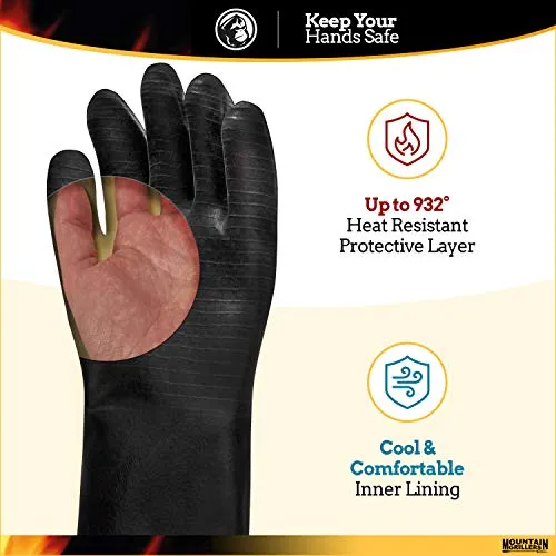 Mountain Grillers Extreme Heat Resistant Gloves Waterproof Fireproof Oil Resistant