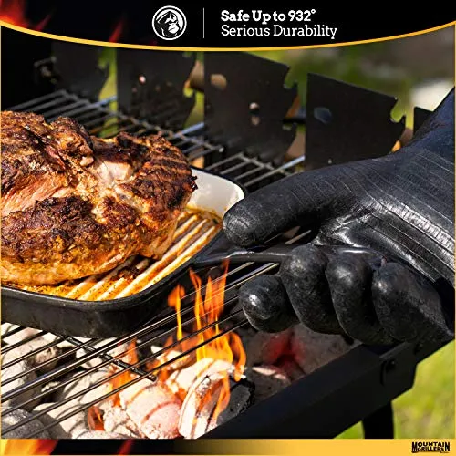 Mountain Grillers Extreme Heat Resistant Gloves Waterproof Fireproof Oil Resistant