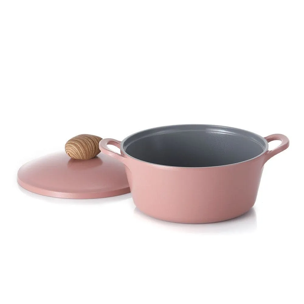 Neoflam Retro 22cm Stockpot - Pink Demer