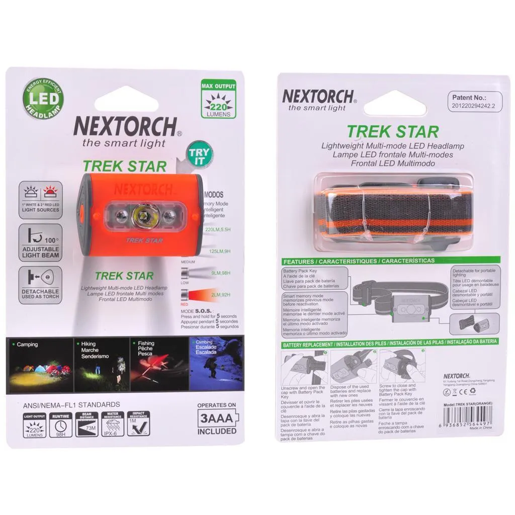 Nextorch Trek Star Headlamp Orange