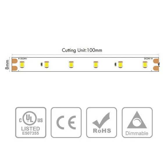 Professional 300 LED Strip Light, 24V, IP65, VHB, 3000K