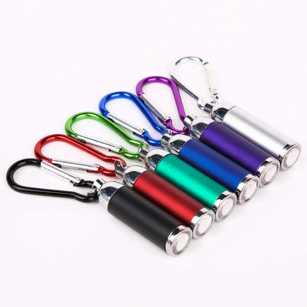 PROLOSO 15 Pcs Flashlights Keychain Portable Led Flashlight Keyring Toy Key Chains for Camping Climbing Kids Party Favors