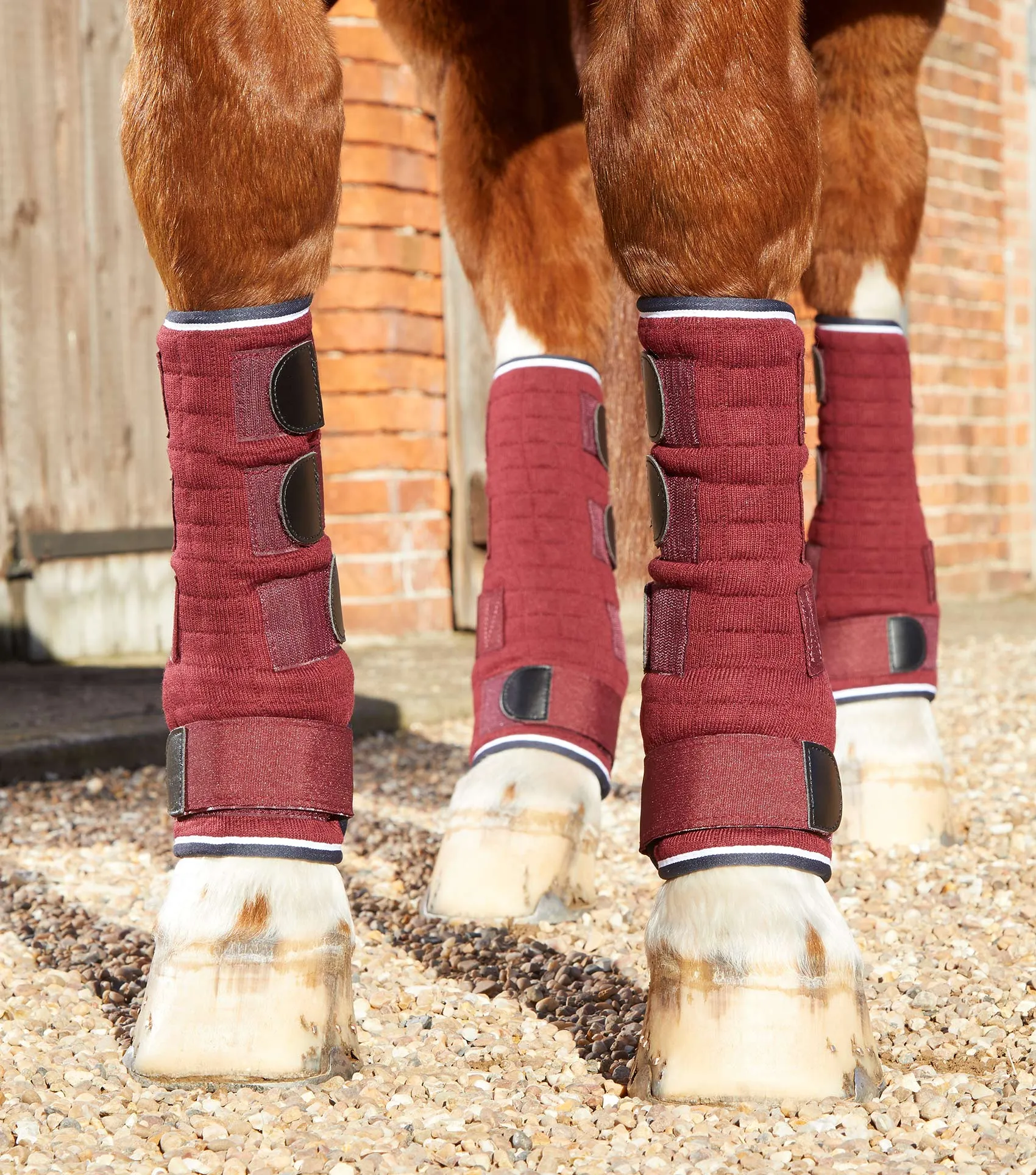 Quick Dry Horse Leg Wraps Burgundy