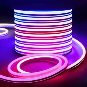 RGB LED Neon Flex 220V 240V 10x20mm Flat Shape IP65 Bluetooth App Control