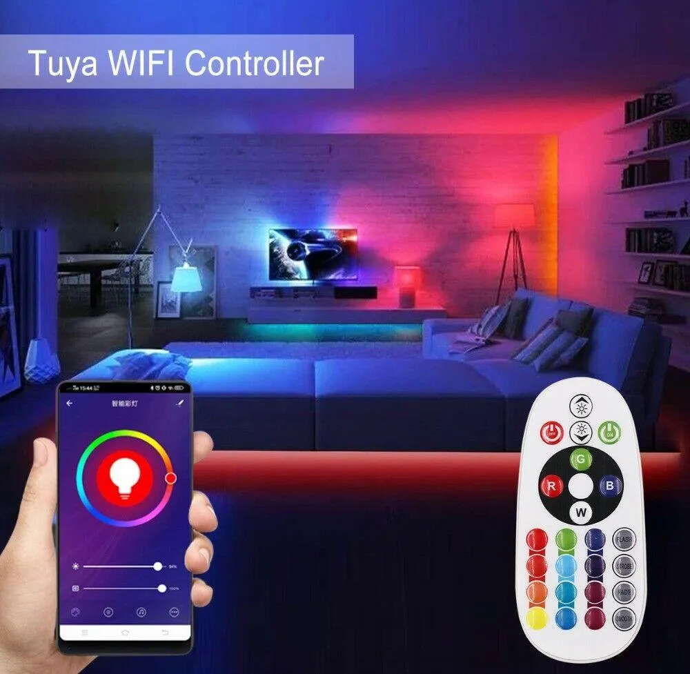 RGB Neon Flex 220V 240V 10x20mm Flat Shape IP65 WIFI App Control work with Alexa and Google