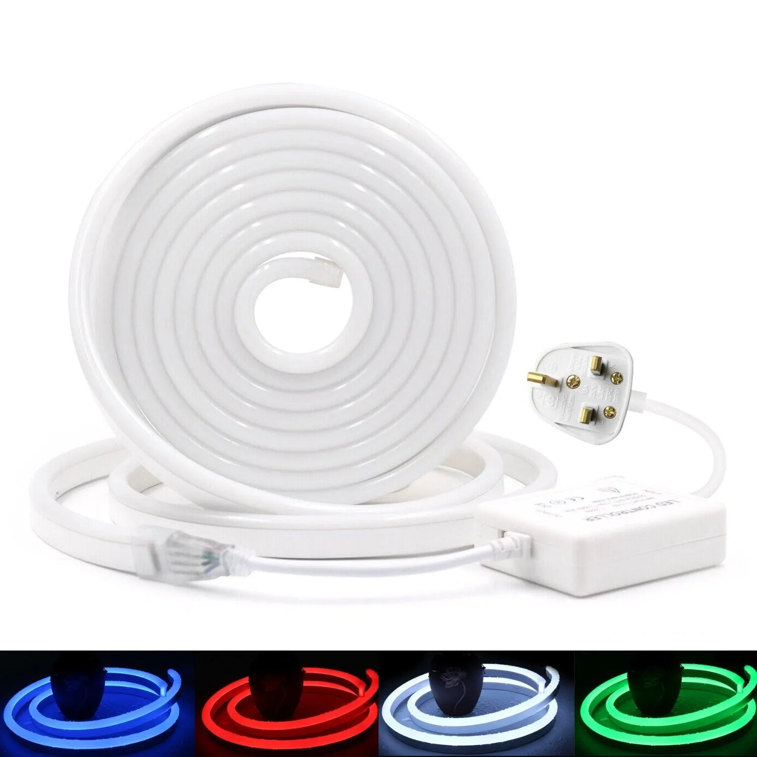 RGB Neon Flex 220V 240V 10x20mm Flat Shape IP65 WIFI App Control work with Alexa and Google