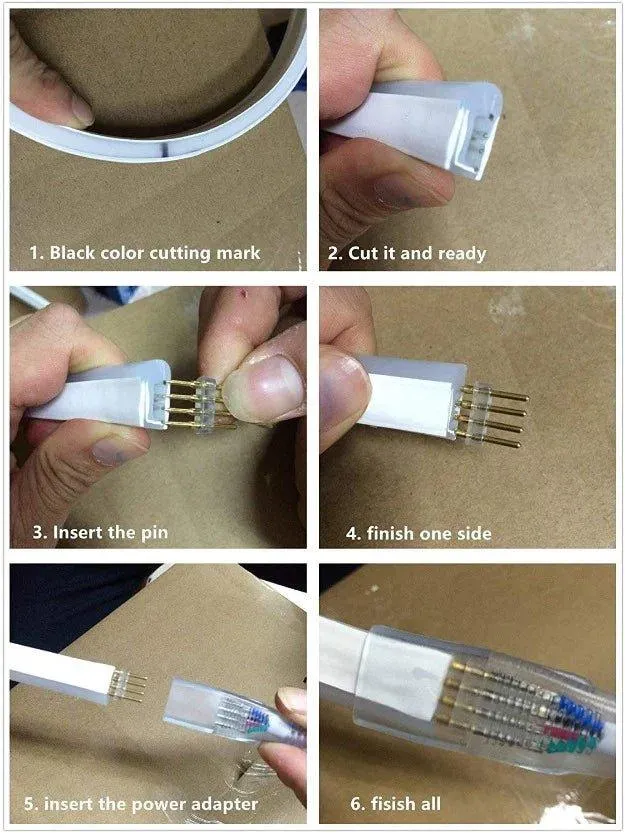 RGB Neon Flex 220V 240V 10x20mm Flat Shape IP65 WIFI App Control work with Alexa and Google