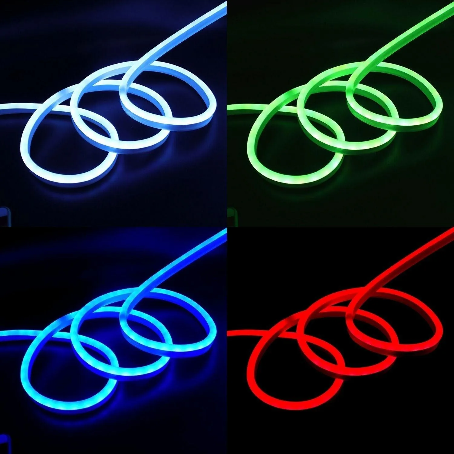 RGB Neon Flex 220V 240V 10x20mm Flat Shape IP65 WIFI App Control work with Alexa and Google